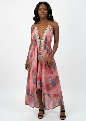 'Casablanca' Halter Neck Maxi Dress