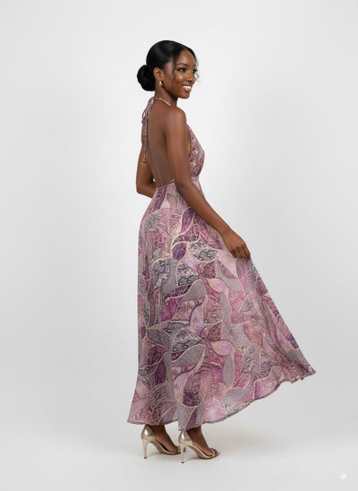 'Seraphina' Halter Neck Maxi Dress