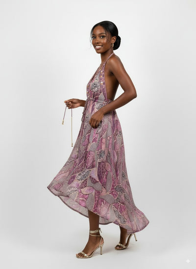 'Seraphina' Halter Neck Maxi Dress