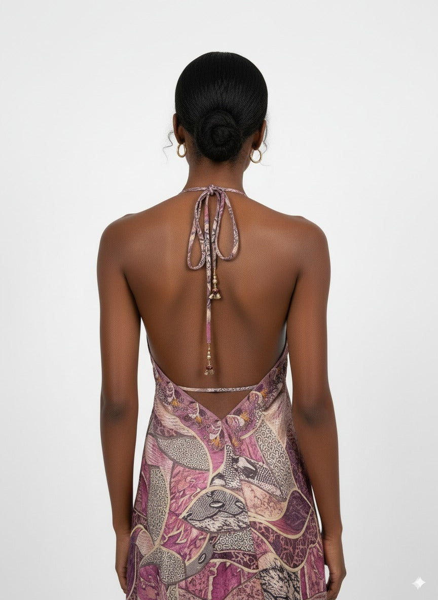 'Seraphina' Halter Neck Maxi Dress