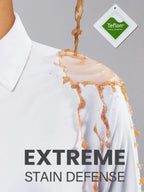 Wrinkle Free Button Down Shirt – Long Sleeve Solid Professional Business Shirt (White) - The Gildress